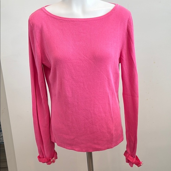 Isaac Mizrahi for Target Medium Pink Long Sleeve Women's Top - Picture 1 of 7